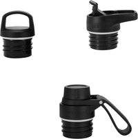 Camping & Hiking Hydration Canteens - 3 Lids (Narrow Straw/Spout Lid) Leak Proof Vacuum Insulated Stainless Steel - Hot & Cold Double Walled Sports Water Bottle