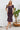 Frill Printed Tie Waist Midi Dress