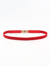 PU Elastic Skinny Belt