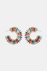 Zinc Alloy Acrylic C-Hoop Earrings