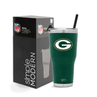 Officially Licensed NFL Green Bay Packers Tumbler with Straw and Flip Lid | Insulated Stainless Steel 30Oz Thermos | Cruiser Collection | Green Bay Packers