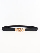 Zinc Alloy Buckle Elastic PU Belt