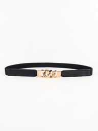 Zinc Alloy Buckle Elastic PU Belt