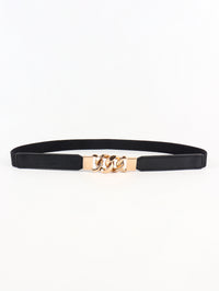Zinc Alloy Buckle Elastic PU Belt