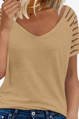 V-Neck Raglan Sleeve Tee