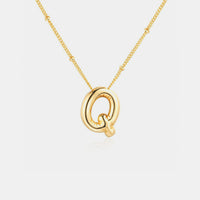 Gold-Plated Bubble Initial Necklace