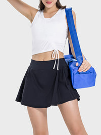 Millennia Drawstring Ruched Wide Strap Active Tank