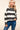 Haptics Striped Contrast Distressed Sweater