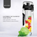 1000Ml Water Fruit Bottle BPA Free Plastic Sport Fruit Infuser Water Bottles with Infuser Juice Shaker Drink Bottle of Water