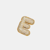 Inlaid Zircon Bubble Initial Necklace