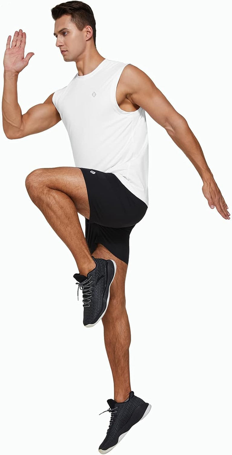 Men'S Sleeveless Quick Dry Workout Tank Top- Gym Fitness Running Training Muscle Bodybuilding Tank Top