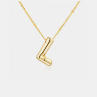 Gold-Plated Bubble Initial Necklace