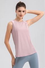 Round Neck Wide strap Active Tank