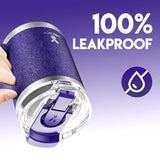 14Oz Office Cup Vacuum Tumbler Straw Cup with Lid Stainless Steel Coffee Leak-Proof Water Bottle Drink Ware for Home