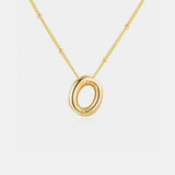 Gold-Plated Bubble Initial Necklace