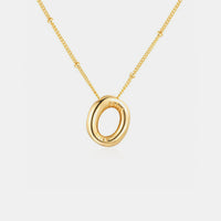 Gold-Plated Bubble Initial Necklace