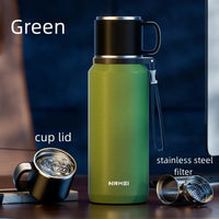 Double Wall Keep Hot and Cold Thermos Bottle Stainless Steel Insulated Bottles Vacuum Flask Large Thermos Cup with Tea Filter
