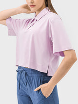 Millennia Half Button Short Sleeve Active T-Shirt