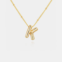 Gold-Plated Bubble Initial Necklace