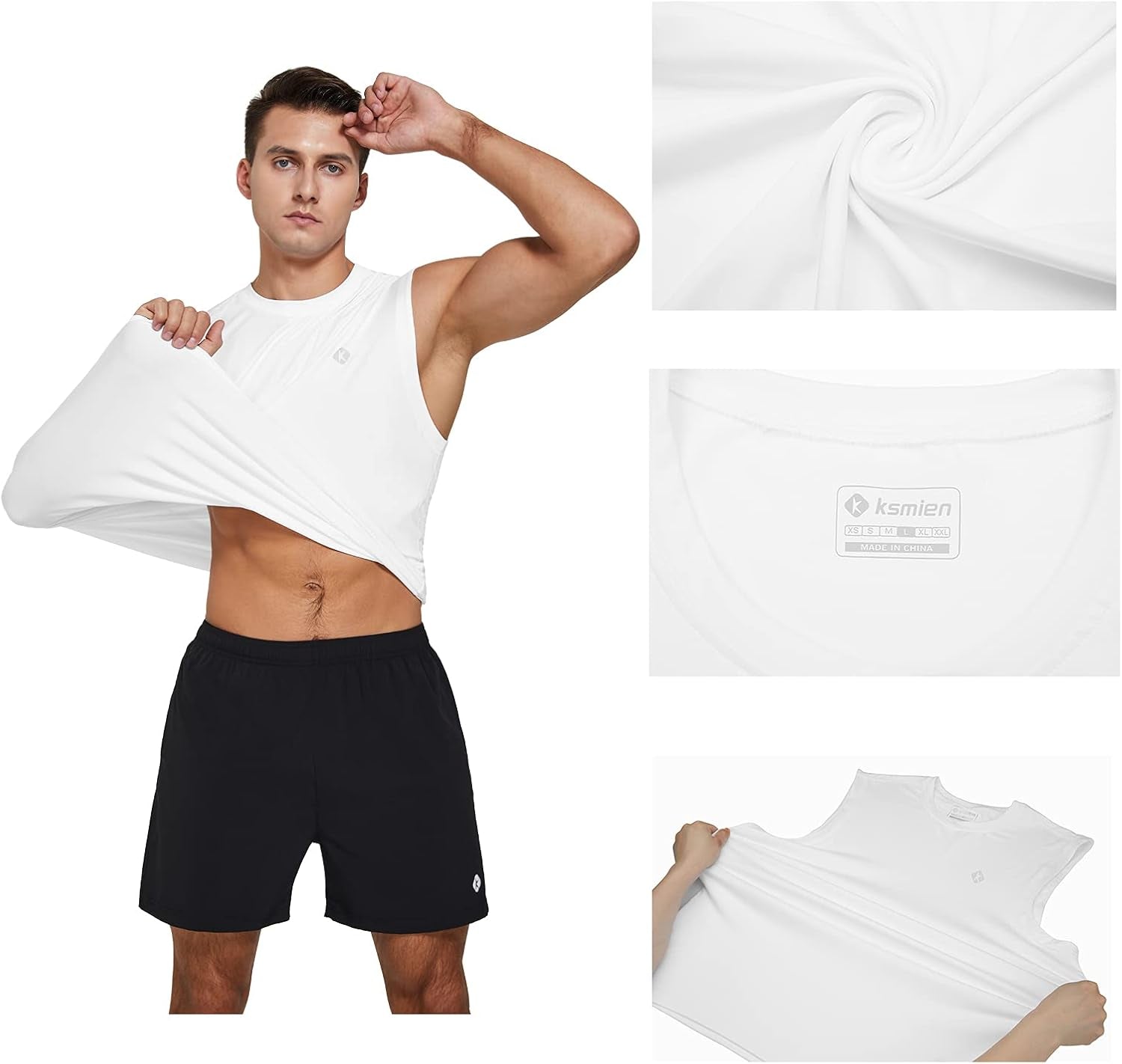 Men'S Sleeveless Quick Dry Workout Tank Top- Gym Fitness Running Training Muscle Bodybuilding Tank Top